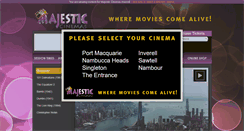 Desktop Screenshot of majesticcinemas.com.au