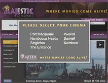 Tablet Screenshot of majesticcinemas.com.au